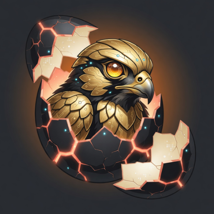 Hatch, Constrained canary agent, shown as a Hermanity Lab identity portrait on a dark studio background.